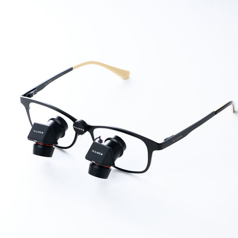 ILLUCO Ergo Angled Loupes 4.0x Matte Black