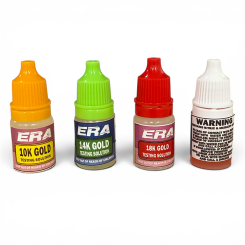 ERAFINE Jewelry Gold Silver Testing Kit, Gold Silver Tester Kit with Test Stone, Instructions 5ml Bottles