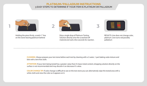 ERAFINE At Home Jewelry Testing Kit, Gold Silver Platinum Tester Kit with Test Stone, Instructions 5ml Bottles, Detect Metals Scrap Jewelry