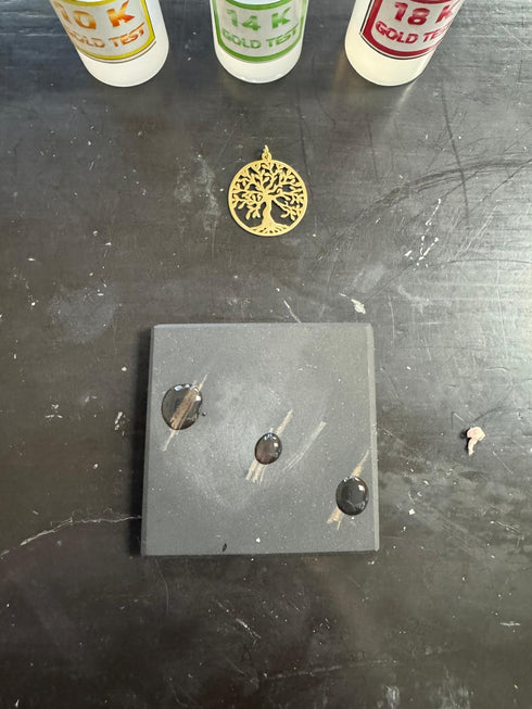 ERAFINE 10k/14k/18k Gold Test Acid Solutions Tester Kit Detect Metals Scrap Jewelry + Testing Stone