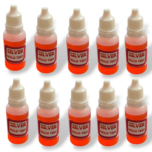 10 Bottles 10K, 14K, 18K, 22K Gold Testing or Silver Testing Acids The Most Accurate Results Detect Your Gold Silver Authenticity ERAFINE