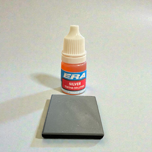 Silver Testing Acid with Black Scratch Stone For The Most Accurate Results Test .500silver to fine silver.999