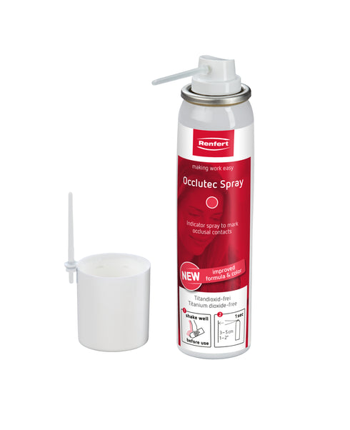Renfert Occlutec Spray Indicator Spray Aerosol Indicator Marking Spray Green or Red 75ml/Bottle