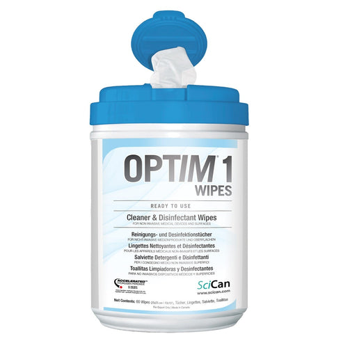 OPTIM 1 One-Step Disinfectant Wipes 160 Sheets - 6" x 7"