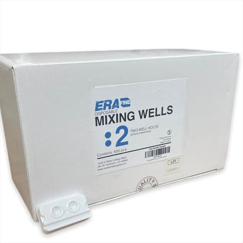 Disposable Dental Mixing Wells 2 Holes with Number Markings Mixing Materials 2-wells 500pcs/Bx