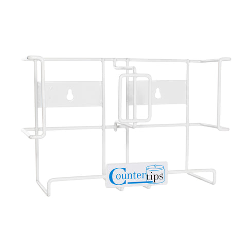 Double CounterTips Glove Dispenser White Sturdy Exam Room Glove Holder