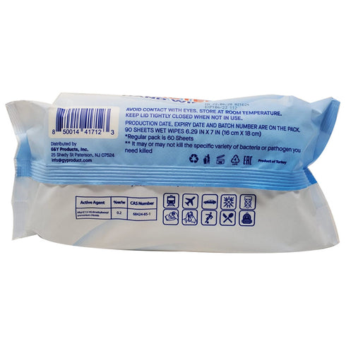 G&Y Antibacterial Hand Wipe 2 Pack (90 Count of wipes per pack)