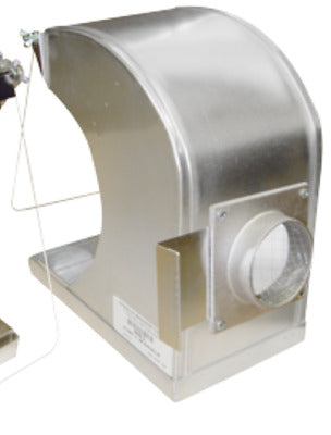 Handler Aluminum Splash Hood 6" Wide 84WL-S with Light, Shield and Insert Pan