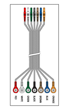 7 Leadwire Set Disposable 24" Din/Snap LDM304