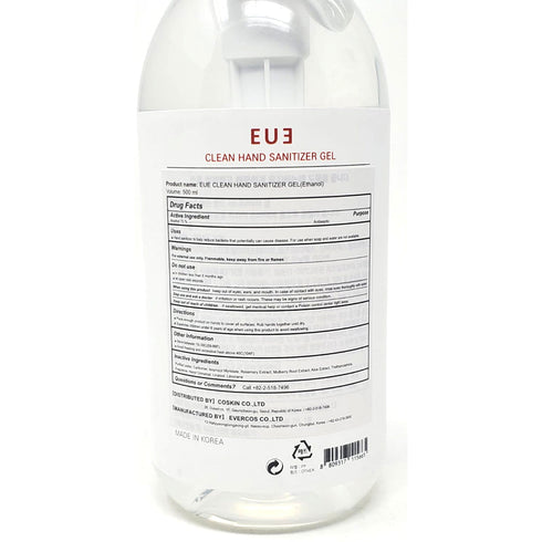 EUE Clean Hand Sanitizer Gel Ethyl Alcohol 70% - 500mL
